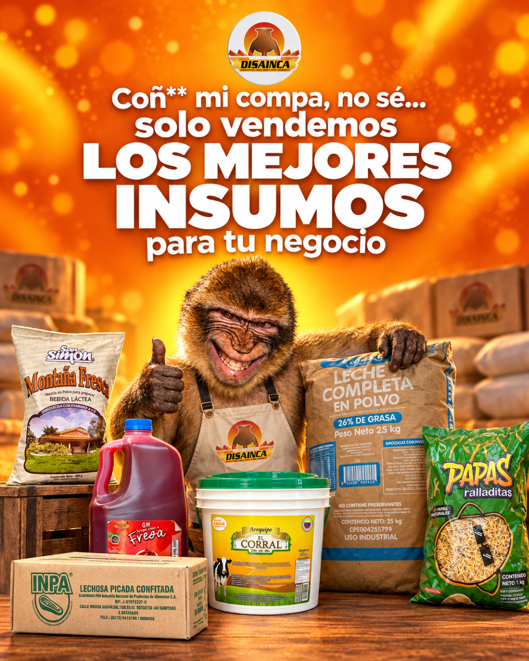 Publicidad de productos para Disainca