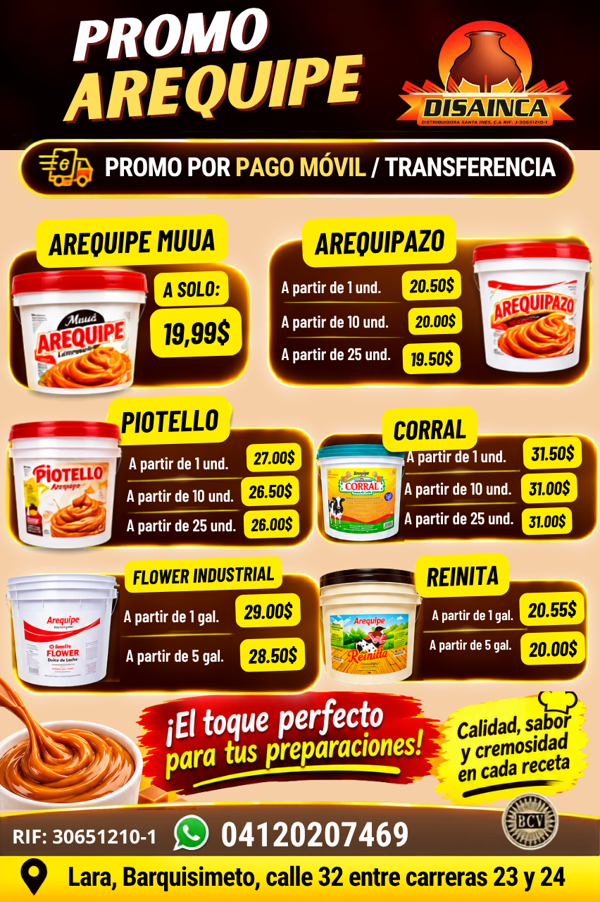Promoción de productos para repostería