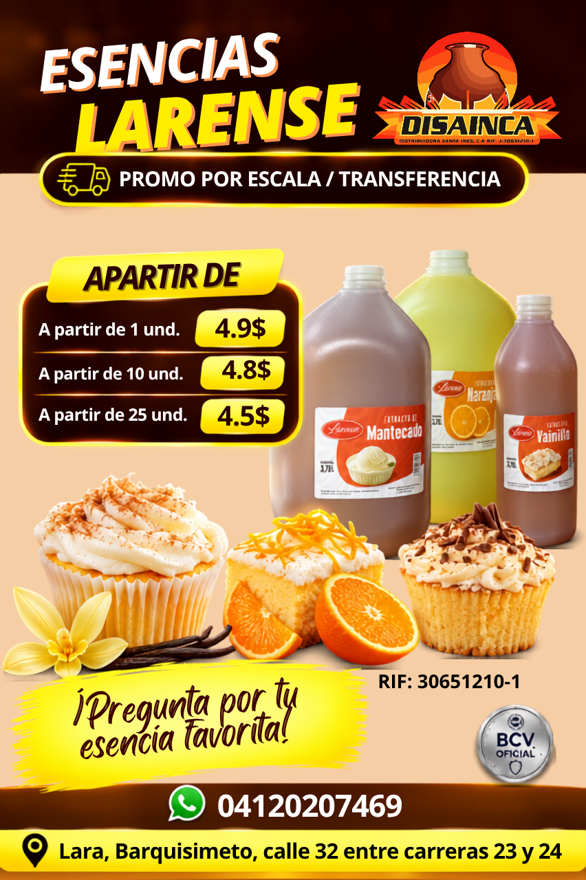 Promoción de esencias para repostería